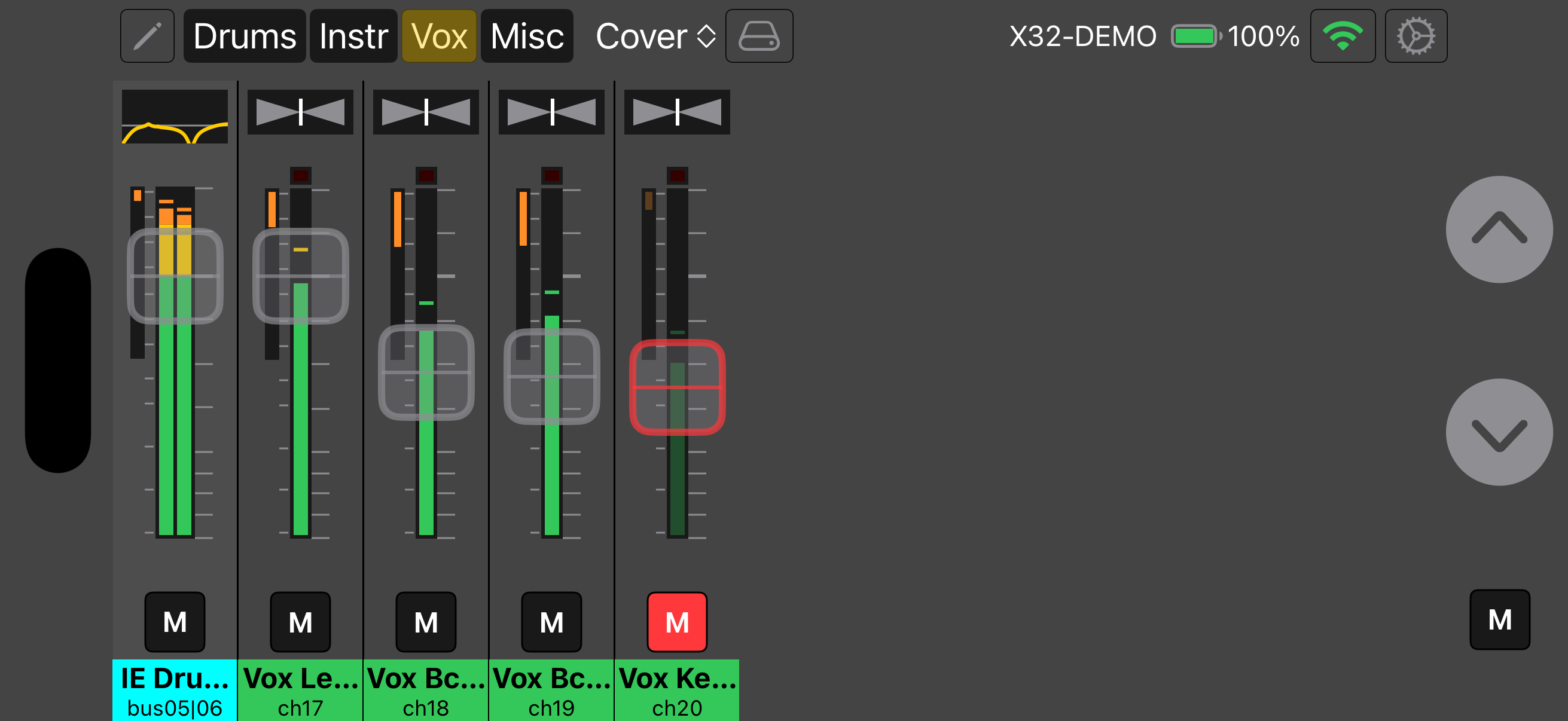 MXBus Mixer UI