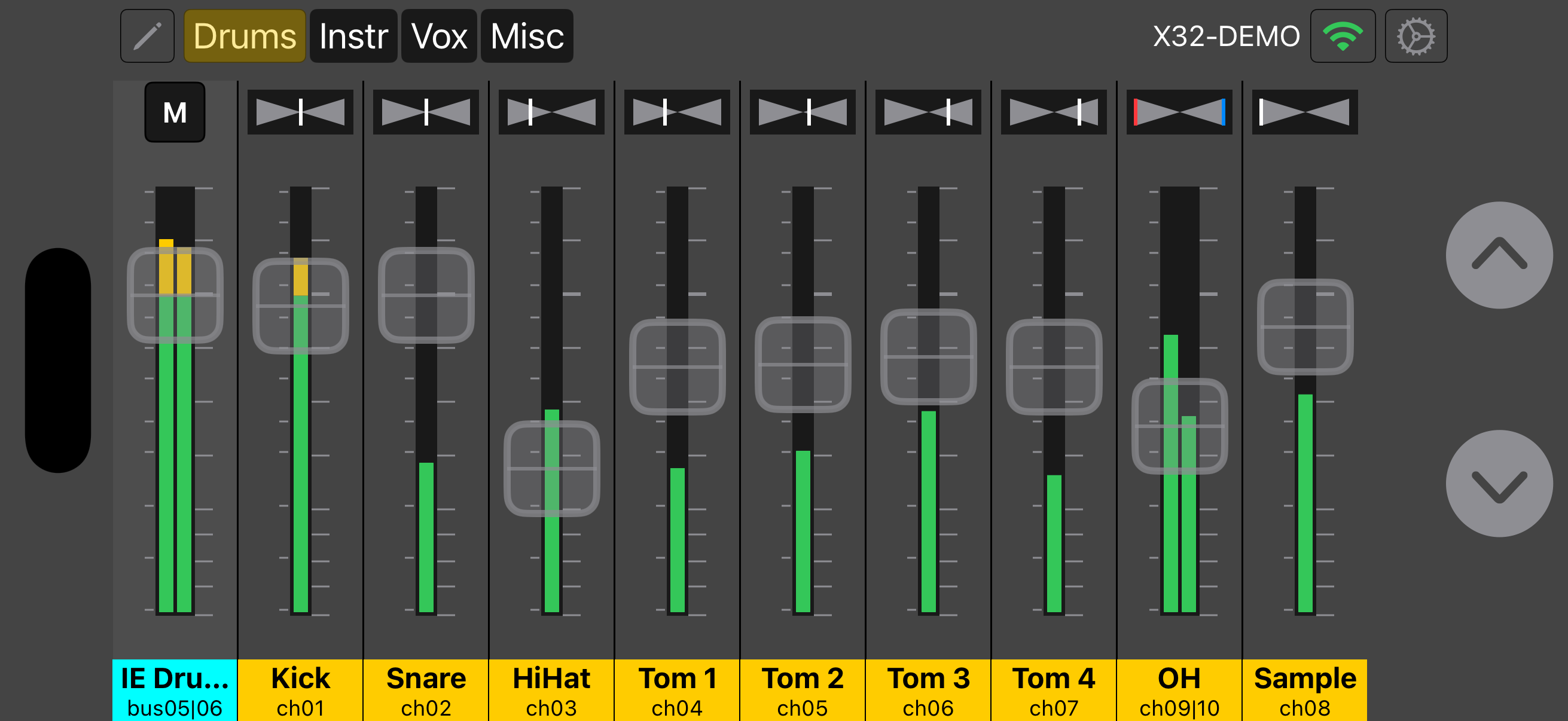 MXBus Mixer UI